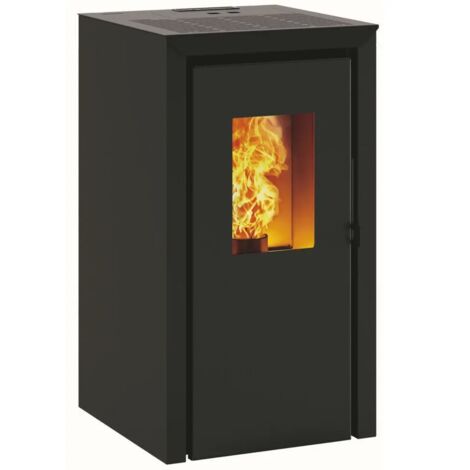 stufa a pellet invicta "bassano" nero 4,2 kw