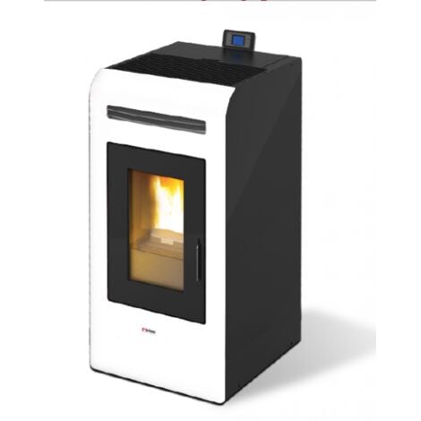 STUFA A PELLET KING MODELLO 16 KW 15,5 CANALIZZATA COLORE BIANCO O BORDEAUX