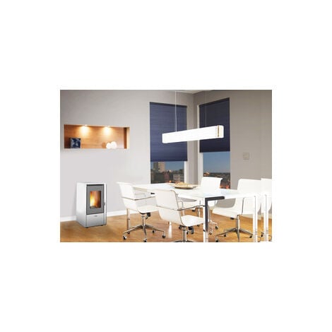 STUFA A PELLET KING MODELLO KW 6 GRIGIO BIANCO BORDEAUX