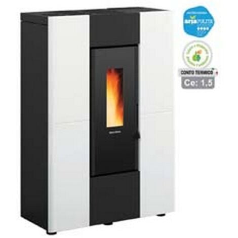 STUFA A PELLET MARILENA PLUS AD CANALIZ. 8,0 KW BIANCA (CONTO TERMICO) - MISURE CM.75X35,2X107,7H. - PESO KG.119