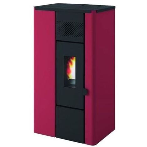 Stufa a Pellet Noa 6,3Kw Rosso Punto Fuoco Eva Calor