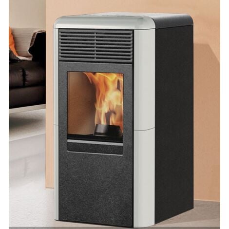 Stufa a pellet - Point2 8,2KW - Italiana camini - Colore: Bianco opaco