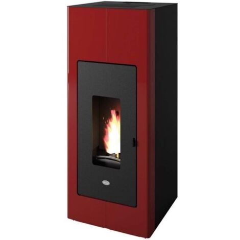 Punto Fuoco Stufa a Pellet Ilaria Hydro 17.5kw Rosso