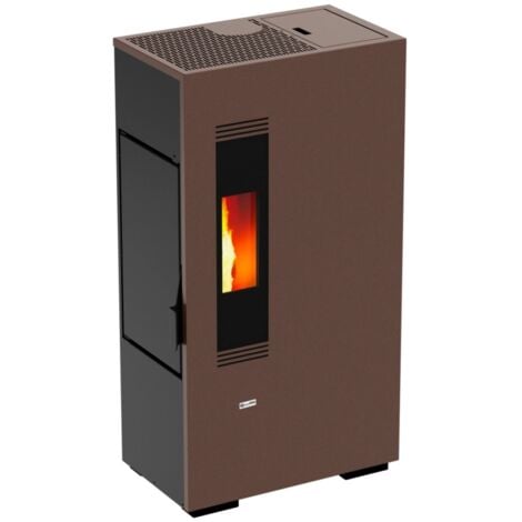 stufa a pellet slim  canadian stove "mini 5" ruggine 4,4 kw