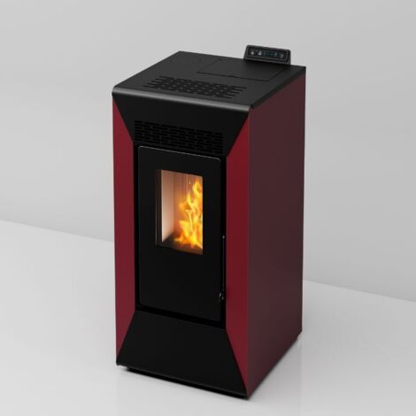 Stufa a pellet ventilata Courmayeur da 8,74 kw bordeaux