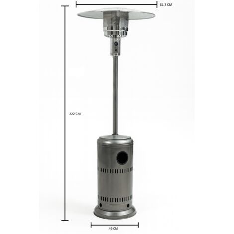STUFA AEREA PATIO DA ESTERNO A GAS GPL MUSHROOM 13KW BAR TERRAZZI - COLORE: BIANCO