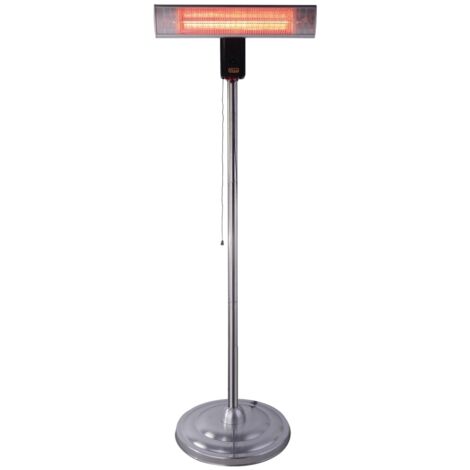 Stufa alogena da esterno antipioggia/antipolveri con piantana 2000W Vinco - 70166