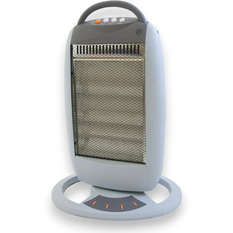 Stufa alogena elettrica a infrarossi per interno 1200W rotante 36x17xH60 cm