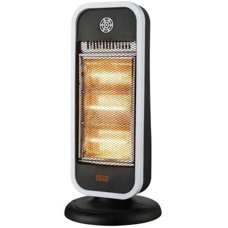 Stufa alogena elettrica moderna VINCO 70108 1,2kW Oscillante con Sicurezza Anti-Ribaltamento