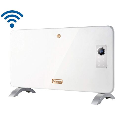 Stufa/Convettore/Termoconvettore/Pannello elettrico riscaldante WiFi in fibroceramica 1000W Vinco - EcoQuadro Lux Smart