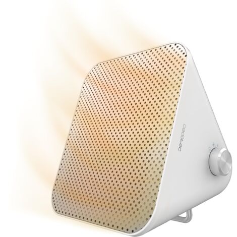 Stufa da tavolo con elemento in ceramica con potenza di 1500 W, termostato regolabile e 3 modalità di funzionamento.