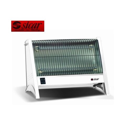 Stufa elettrica 2 elementi quarzo 1200W Sicar - S/72