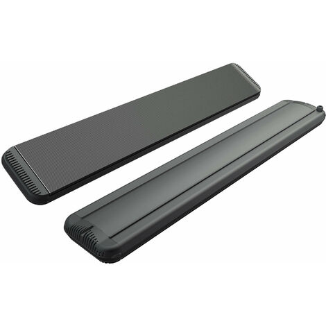 Stufa Elettrica ad Infrarossi 110x20,1x5,8 cm da Soffitto 1500W in Alluminio Moel Hot-Top Nera
