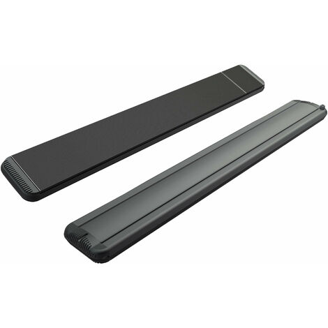 Stufa Elettrica ad Infrarossi 141x20,1x5,8 cm da Soffitto 1800W in Alluminio Dimmerabile Moel Hot-Top Nera