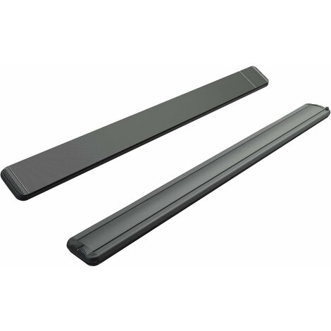 Stufa Elettrica ad Infrarossi 211x20,1x5,8 cm da Soffitto 3200W in Alluminio Dimmerabile Moel Hot-Top Nera
