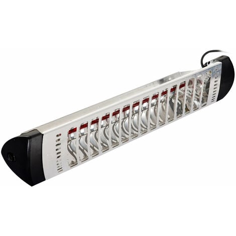 EASYCOMFORT Stufa Elettrica Termoventilatore da Parete e da Appoggio,  Temperatura Regolabile e Timer, 58.5x20x43cm - Bianco