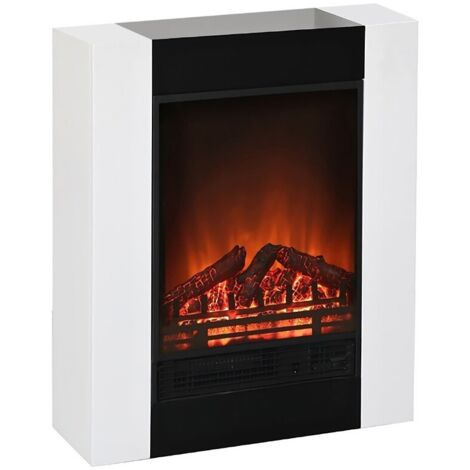 Stufa elettrica in legno e acciaio 1500 W