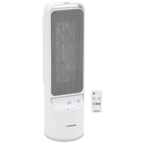 Stufa elettrica oscillante ceramica 1200/2000 W bianca
