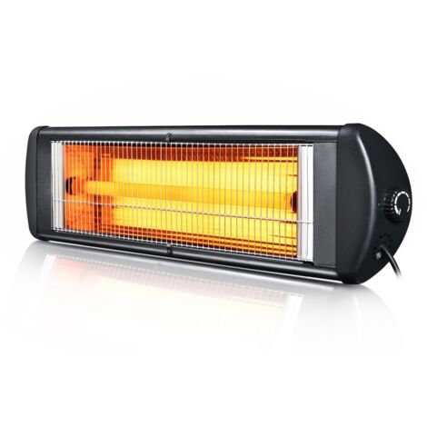 Stufa Elettrica Quarzo 2300 W 84x10x20 cm Basso Consumo IP55 da Parete