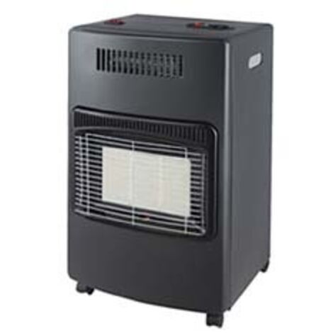 STUFA INFRAROSSI A GAS GPL VENTILATA 4200W NERA cm.42x36x72h. peso Kg.10 SYNTESY