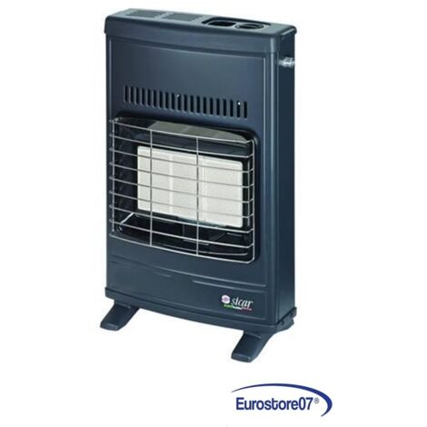 Stufa infrarossi a gas metano ventilata 4200W grigia - 42,5x15x64h - 7,6kg - Eco42T