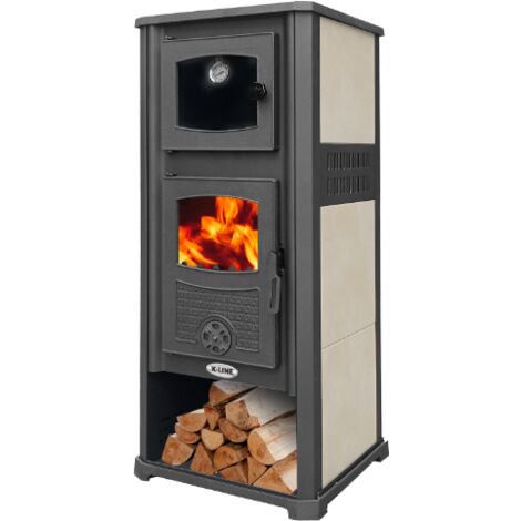 Stufa Kalorosa con forno 13 kw 146.9 mc 49x46x116h crema
