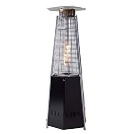Stufa Kasart radiante piramidale esagonale in acciaio inox a gas propano o butano 12,5 kW con ruote