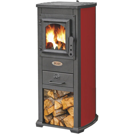 STUFA LEGNA 5.0 KW BERNA LUX ROSSO- 1,0 pz