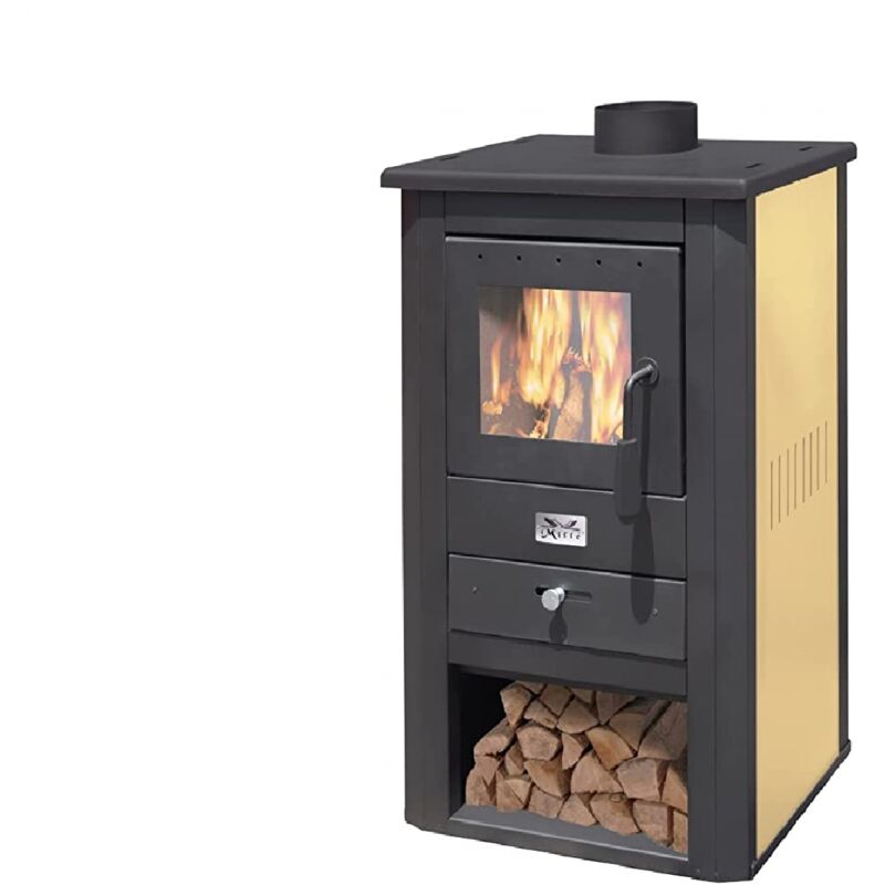 Stufa a Legna Pallade 10,7 Kw Avorio - misure cm.50x41x86h. - peso kg.58