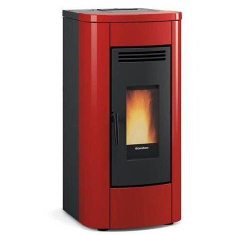 STUFA PELLET CANALIZ  8 KW KLAUDIA PLUS 5.0 BORDEAUX