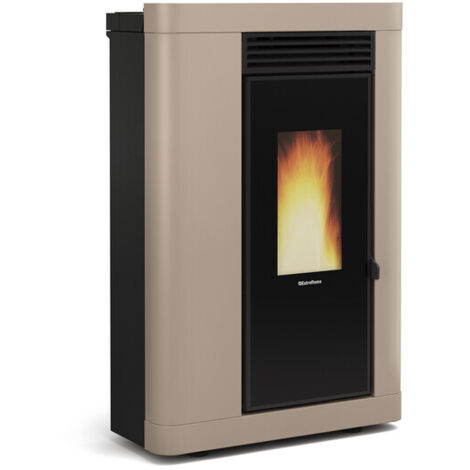 Stufa pellet canalizzata Slim 9KW Annabella Plus 5.0 tortora