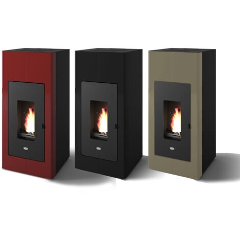 Stufa pellet idro 17,5 kw Ilaria Punto Fuoco - Termostufa -  - Black