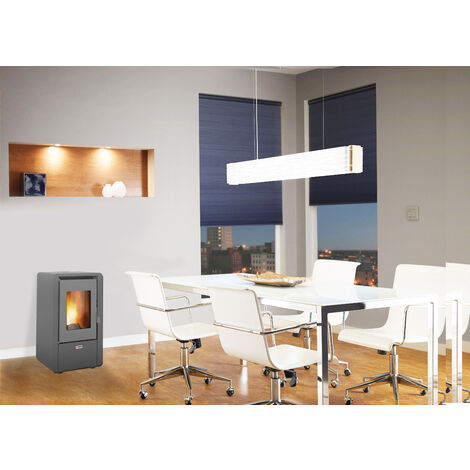 Stufa a pellet 5,8 kw king 60 colore grigio made italy - King