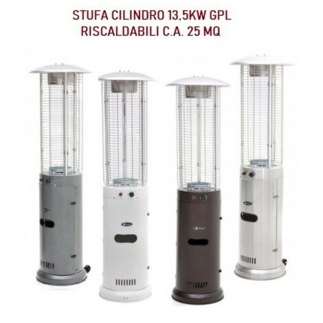 Stufa a Gas Metano SG 80 HE Potenza 8000 W fino a 230 m³ Colore Grigio  Antracite