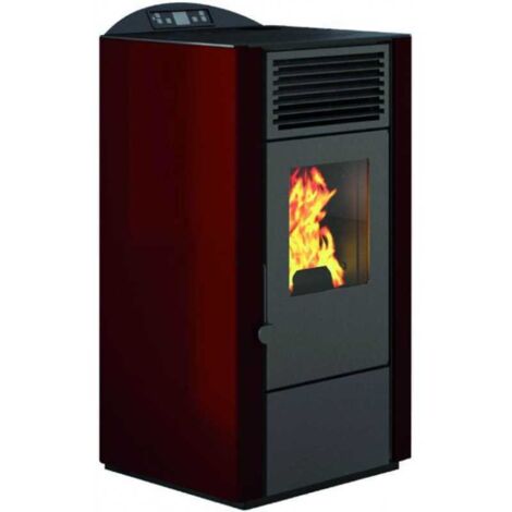 Stufa Punto Fuoco A Pellet Lory-10 8,8Kw (Br) Rosso
