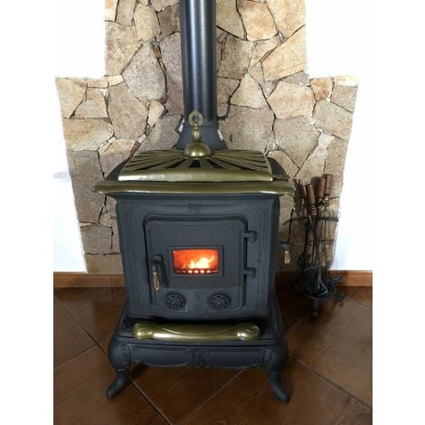 Stufa riscaldamento a Legna in ghisa old style heritage 6 kW Parlor Big