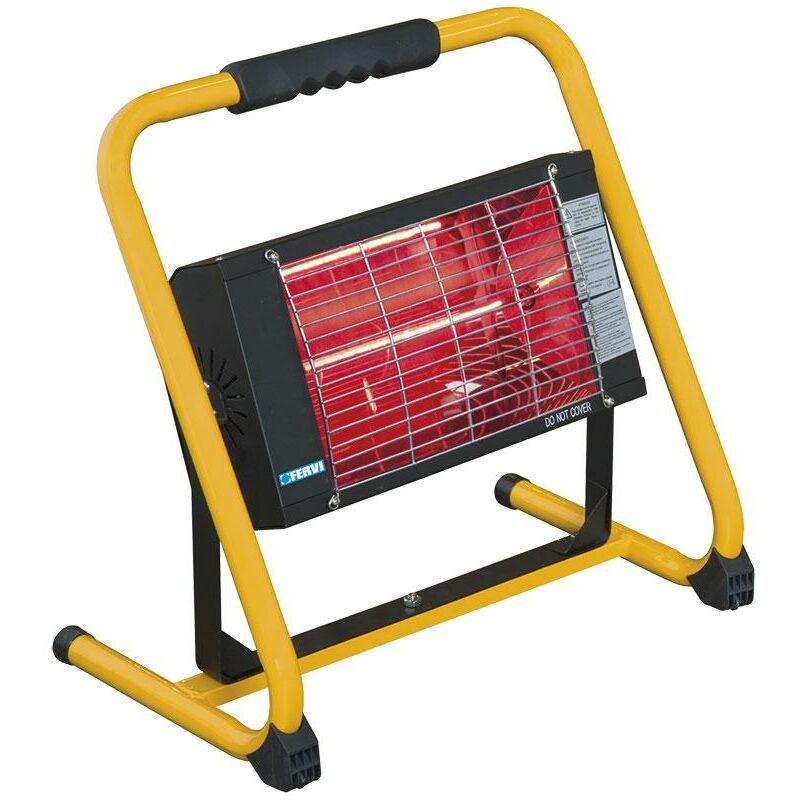 Image of Stufa riscaldatore elettrico a raggi infrarossi con supporto 1300w Fervi r609b