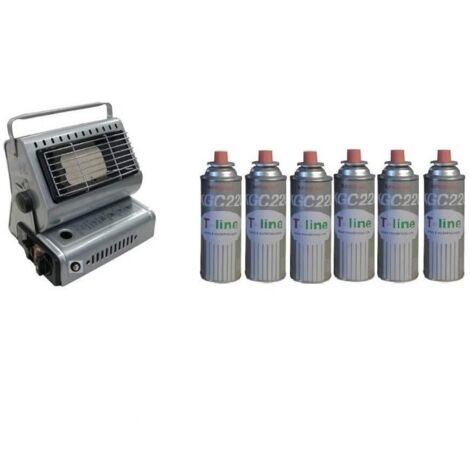 Stufa STUFETTA A Gas Portatile Doppia CONNESSIONE  GPL - 6 Cartuccia Omaggio FRA