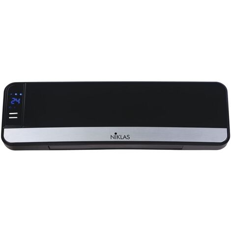 STUFA TERMOVENTILATORE 2000W A PARETE AMBIENTI ELEGANT BLACK