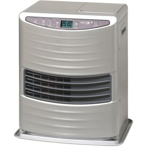 NO BRAND STUFA ZIBRO ELETTRONICA A COMBUSTIBILE 3000W VENTILATA SILVER