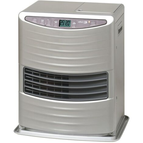 NO BRAND STUFA ZIBRO ELETTRONICA A COMBUSTIBILE 3000W VENTILATA SILVER