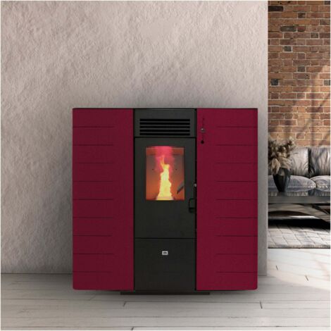 STUFE PELLET QUEEN SLIM10 BORDEAUX CANAL