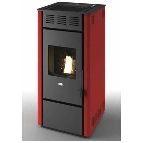 Stufe Punto Fuoco Pellet Martina-14 12Kw (Br) Rosso
