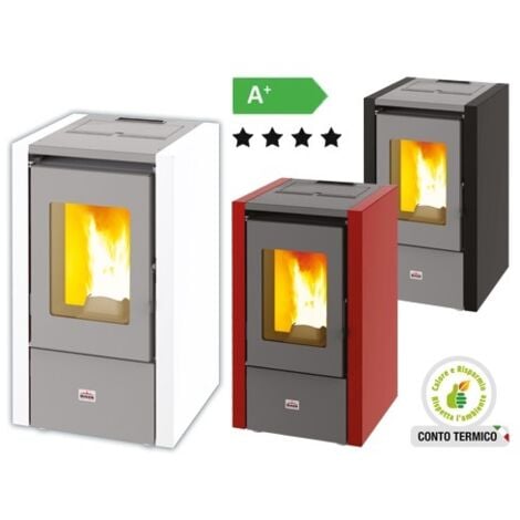 STUFE STUFA A PELLET QUEEN 6 POTENZA  Kw/h 6,2 Kw DIMENSIONI CM.43x43xH77