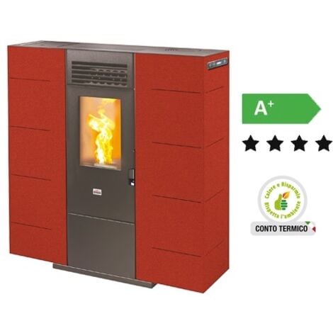 STUFE STUFA A PELLET QUEEN SLIM 6 POTENZA Kw/h 6,14 DIMENSIONI CM.89x25xH89
