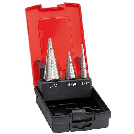 Stufenbohrer-Set HSS 4-12/12-20/20-30mm FORMAT