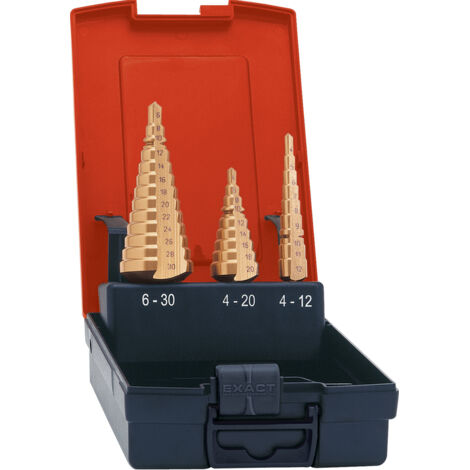 Stufenbohrer-Set HSS TiN 4-12/4-20/6-30mm FORMAT