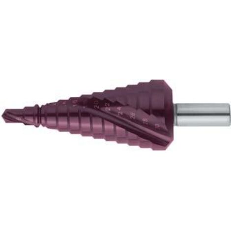 Stufenbohrer Universal HSS spiralgenutet TiALN 4-12mm FORMAT