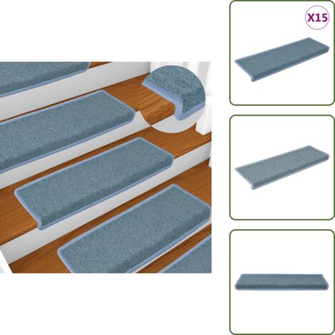Stufenmatten Halbrund Stufenmatten Rambo – 15er-Set Halbrund, Braun – Rutschfester Treppenschutz Mit Komfortrücken Treppenstufen Matten Beige