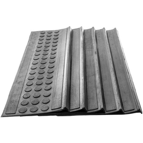 Stufenmatten MELINA 5er-Set Außenbereiche Treppenmatten Antirutschmatte 25x75cm schwarz